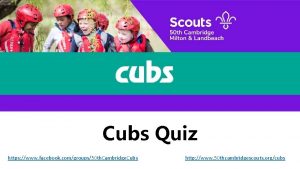 Cubs Quiz https www facebook comgroups50 th Cambridge