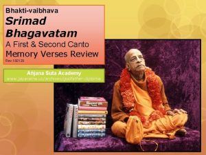Bhaktivaibhava Srimad Bhagavatam A First Second Canto Memory
