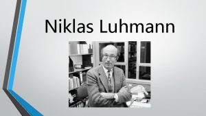 Biografia de niklas luhmann