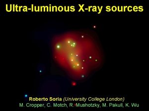 Ultraluminous Xray sources Roberto Soria University College London