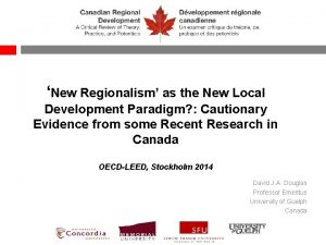 New regionalism