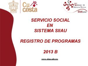Registro servicio social udg