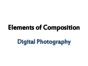 Elements of Composition Digital Photography Guidelines Not Rules
