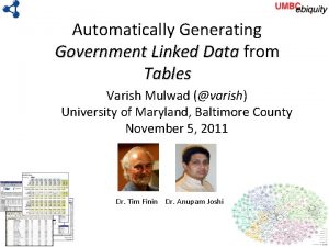 Automatically Generating Government Linked Data from Tables Varish