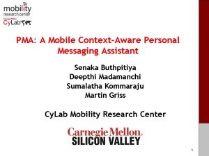 PMA A Mobile ContextAware Personal Messaging Assistant Senaka