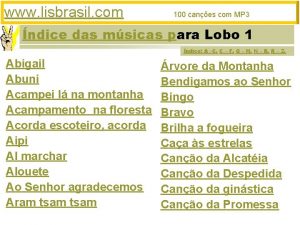 www lisbrasil com 100 canes com MP 3