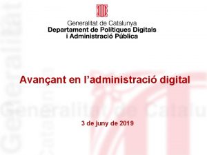 Avanant en ladministraci digital 3 de juny de
