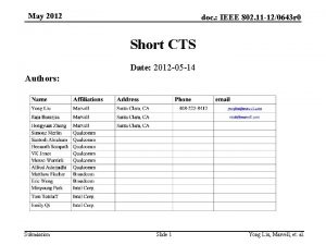 May 2012 doc IEEE 802 11 120643 r