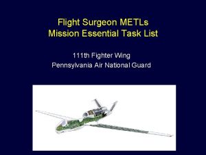 Mission essential task list