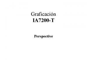 Graficacin IA 7200 T Perspective Perspectiva Objetos 3