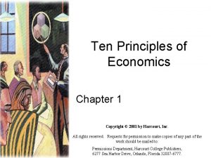Ten Principles of Economics Chapter 1 Copyright 2001
