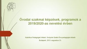 vodai szakmai kpzsek programok a 20192020 as nevelsi