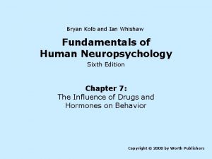 Bryan Kolb and Ian Whishaw Fundamentals of Human