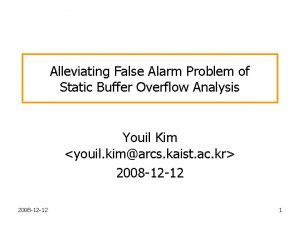 Alleviating False Alarm Problem of Static Buffer Overflow