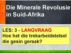 Minerale revolusie