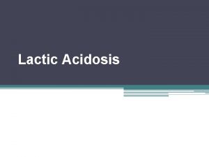 Acid base metabolic acidosis