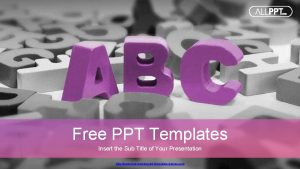 Free PPT Templates Insert the Sub Title of