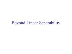 Linear separability in neural network