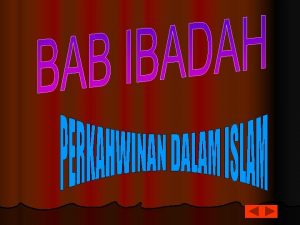 Hikmah perkahwinan Hikmah perkahwinan