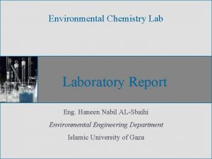 Environmental Chemistry Laboratory Report Eng Haneen Nabil ALSbaihi