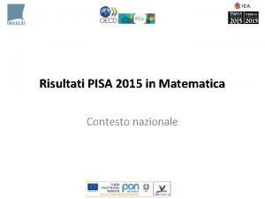 Risultati PISA 2015 in Matematica Contesto nazionale RISULTATI