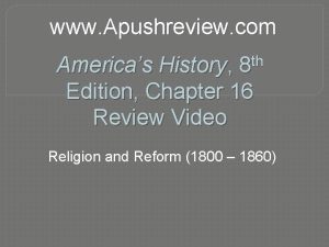 www Apushreview com th 8 Americas History Edition