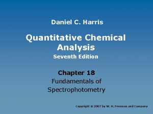 Daniel C Harris Quantitative Chemical Analysis Seventh Edition