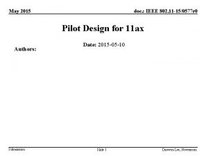 May 2015 doc IEEE 802 11 150577 r