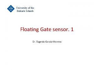 University of the Balearic Islands Floating Gate sensor