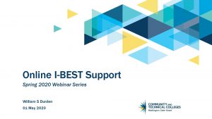 Online IBEST Support Spring 2020 Webinar Series William