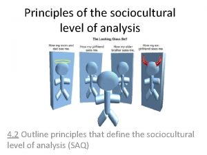 Principles of the sociocultural level of analysis 4