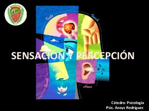 SENSACIN Y PERCEPCIN Ctedra Psicologa Psic Anays Rodrguez