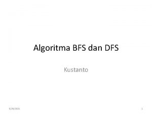 Algoritma BFS dan DFS Kustanto 5252021 1 Algoritma