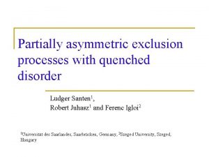 Partially asymmetric exclusion processes with quenched disorder Ludger