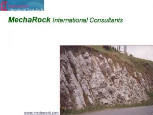 Mecha Rock International Consultants www mecharock com Mecha