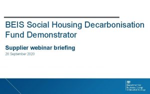 Beis social housing decarbonisation fund