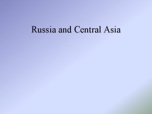 Russia and Central Asia Leading countries GDP Kazakhstan