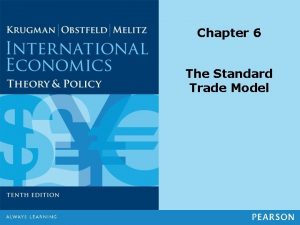 Chapter 6 The Standard Trade Model Preview Relative