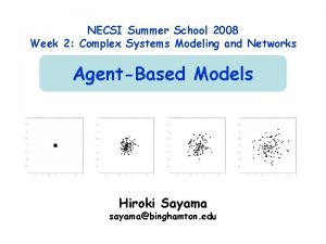 NECSI Summer School 2008 Week 2 Complex Systems