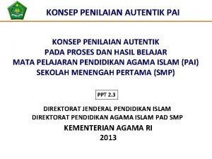 Contoh penilaian proyek pai Contoh penilaian proyek pai