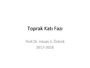 Toprak Kat Faz Prof Dr Hasan S ztrk