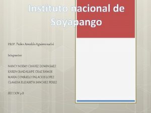 Instituto nacional de Soyapango PROF Pedro Arnoldo Aguirre