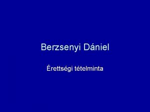 Berzsenyi Dniel rettsgi ttelminta Ttelek TmakrTtel Klasszicista formafegyelem