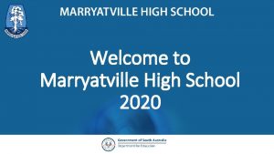 Marryatville high school daymap