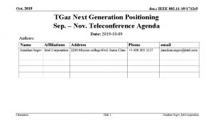 Oct 2019 doc IEEE 802 11 191712 r