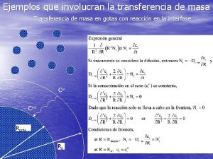 Ejemplos que involucran la transferencia de masa Transferencia