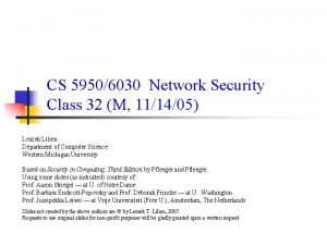 CS 59506030 Network Security Class 32 M 111405