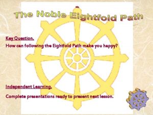 The eightfold path