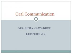Oral communication 3 lectures text