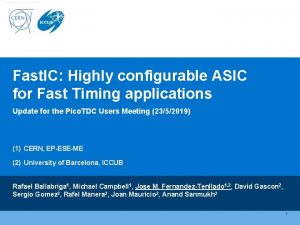 Fast IC Highly configurable ASIC for Fast Timing